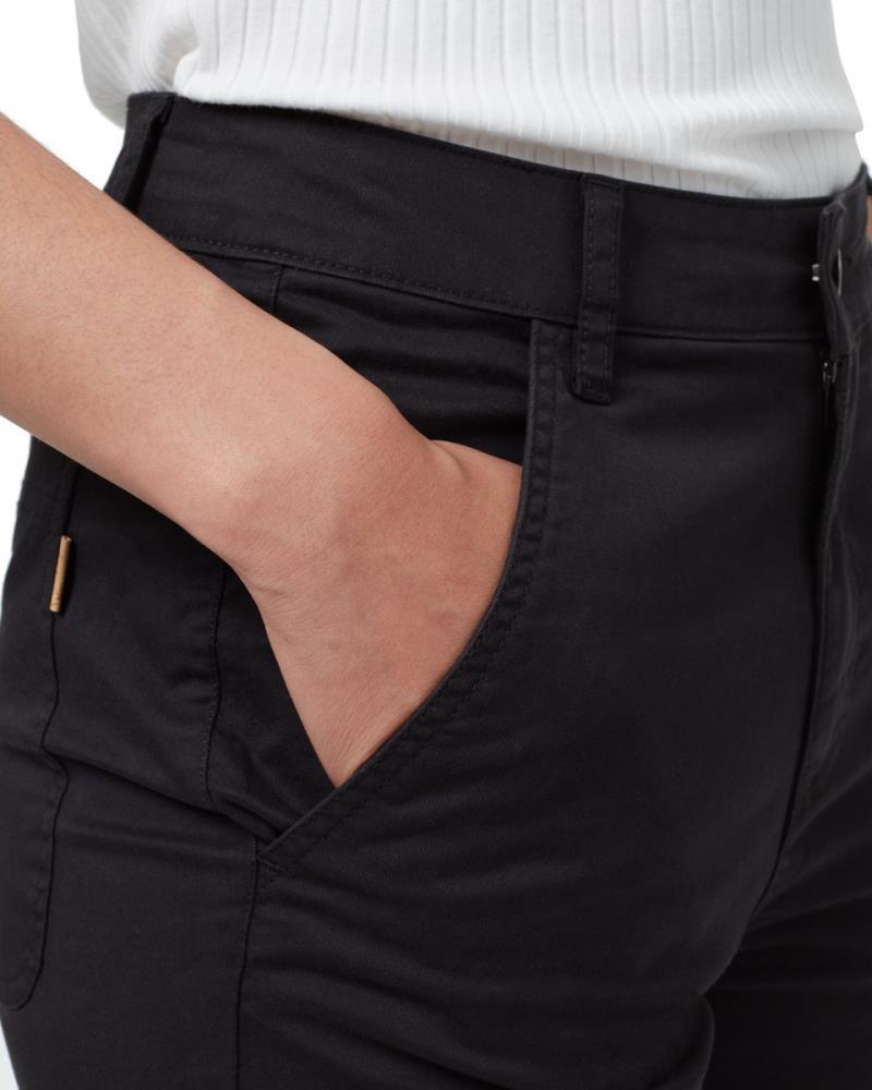 Twill High Waist Shorts - Womens - meteorite black 1