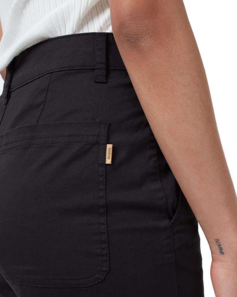 Twill High Waist Shorts - Womens - meteorite black 1