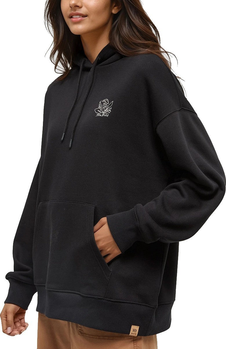 Understory Oversized Hoodie - Womens - meteorite black / warm oak 1