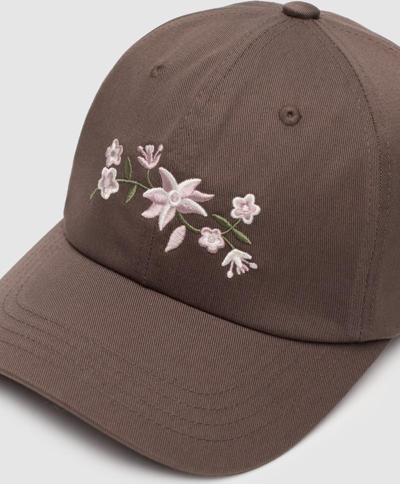 Vine Floral Peak Hat - ashwood / white oak 1