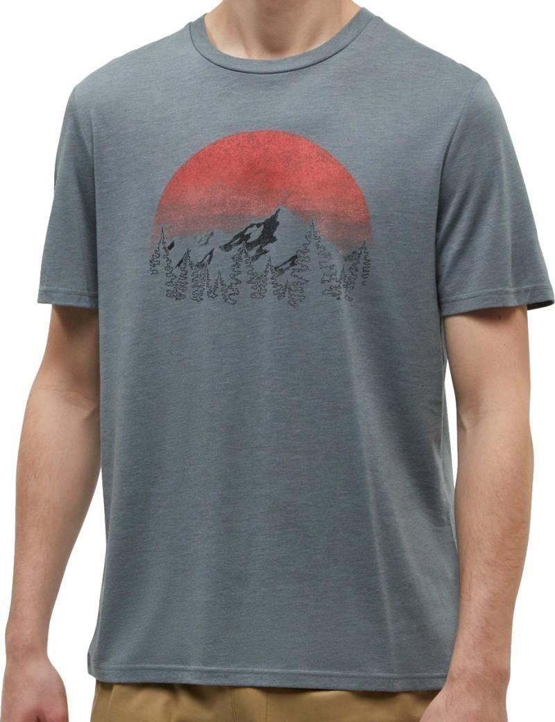 Vintage Sunset T-Shirt - Mens - anchor grey heather / deep coral 1