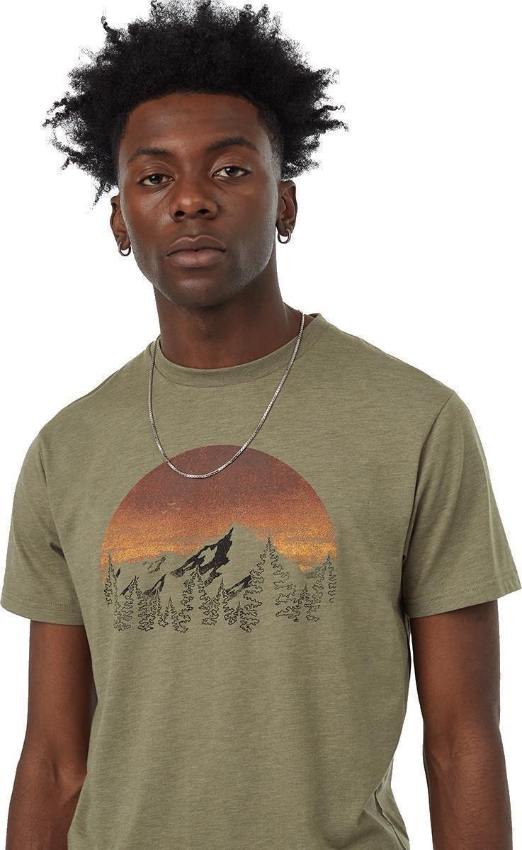 Vintage Sunset T-Shirt - Mens - deep lichen green heather / meteorite black 1