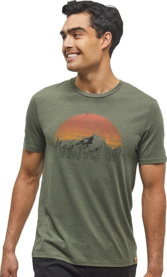 Vintage Sunset T-Shirt - Mens - deep olive heather / terra 1