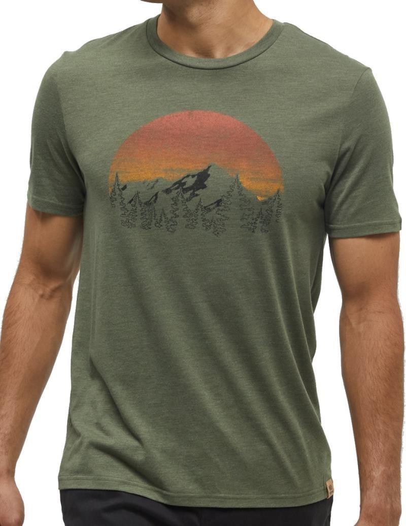 Vintage Sunset T-Shirt - Mens - deep olive heather / terra 1