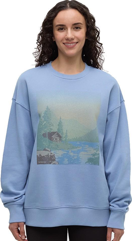 Washed Lakeshore Relaxed Crew - Womens - lakeside blue / reed yellow 1