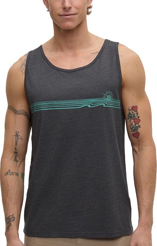 Weekend Wave Tank - Mens - graphite heather / turquoise sky 1