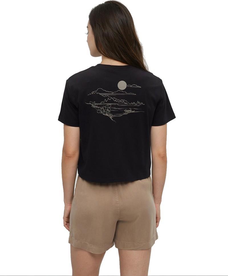Wild Rose Lake Crop T-Shirt - Womens - meteorite black / clay 1
