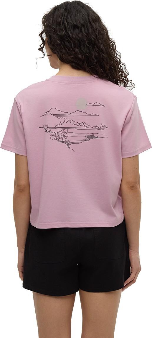 Wild Rose Lake Crop T-Shirt - Womens - pink sand / graphite 1