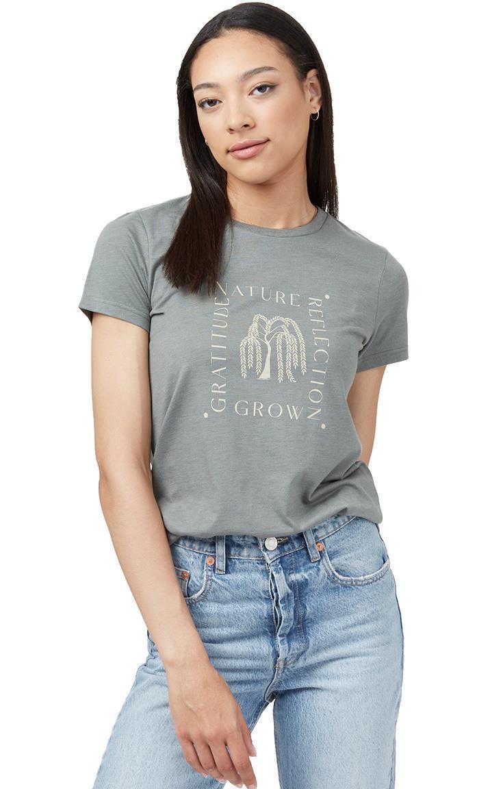 Willow Square T-Shirt - Womens - agave green heather 1