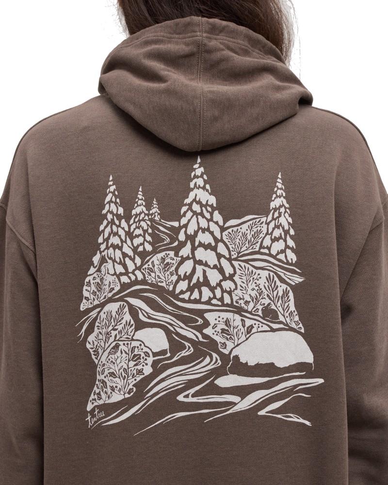 Winter Forest Relaxed Hoodie - Womens - ashwood / vintage white 1
