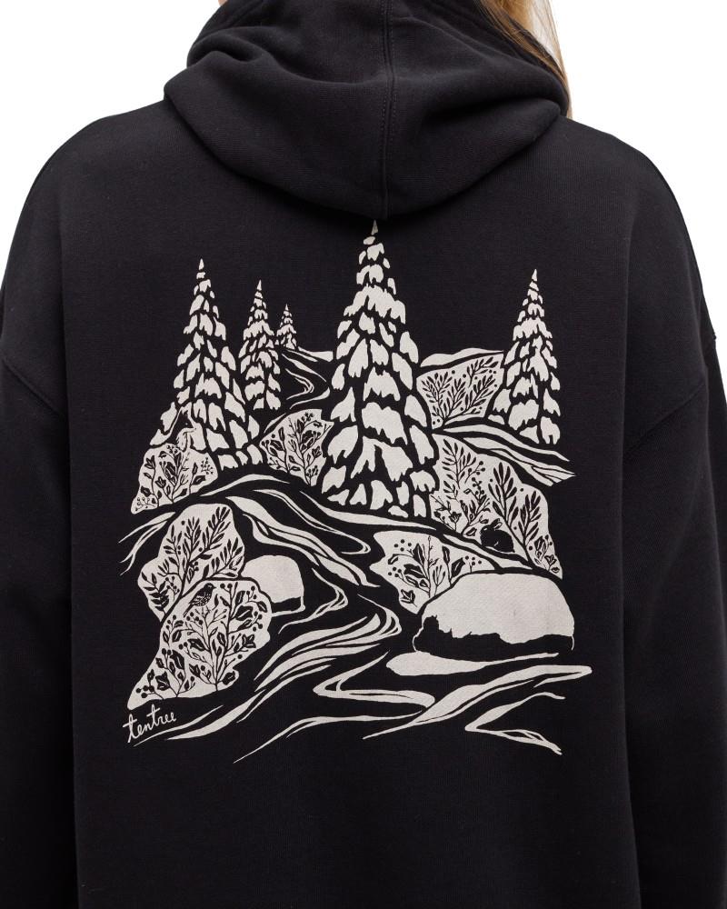 Winter Forest Relaxed Hoodie - Womens - meteorite black / white oak 1