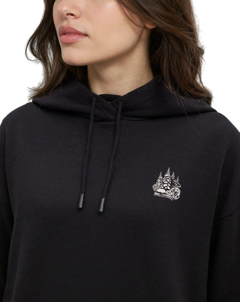 Winter Forest Relaxed Hoodie - Womens - meteorite black / white oak 1