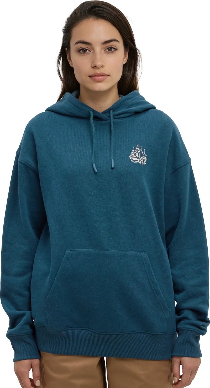Winter Forest Relaxed Hoodie - Womens - pacific teal / pale oak 1