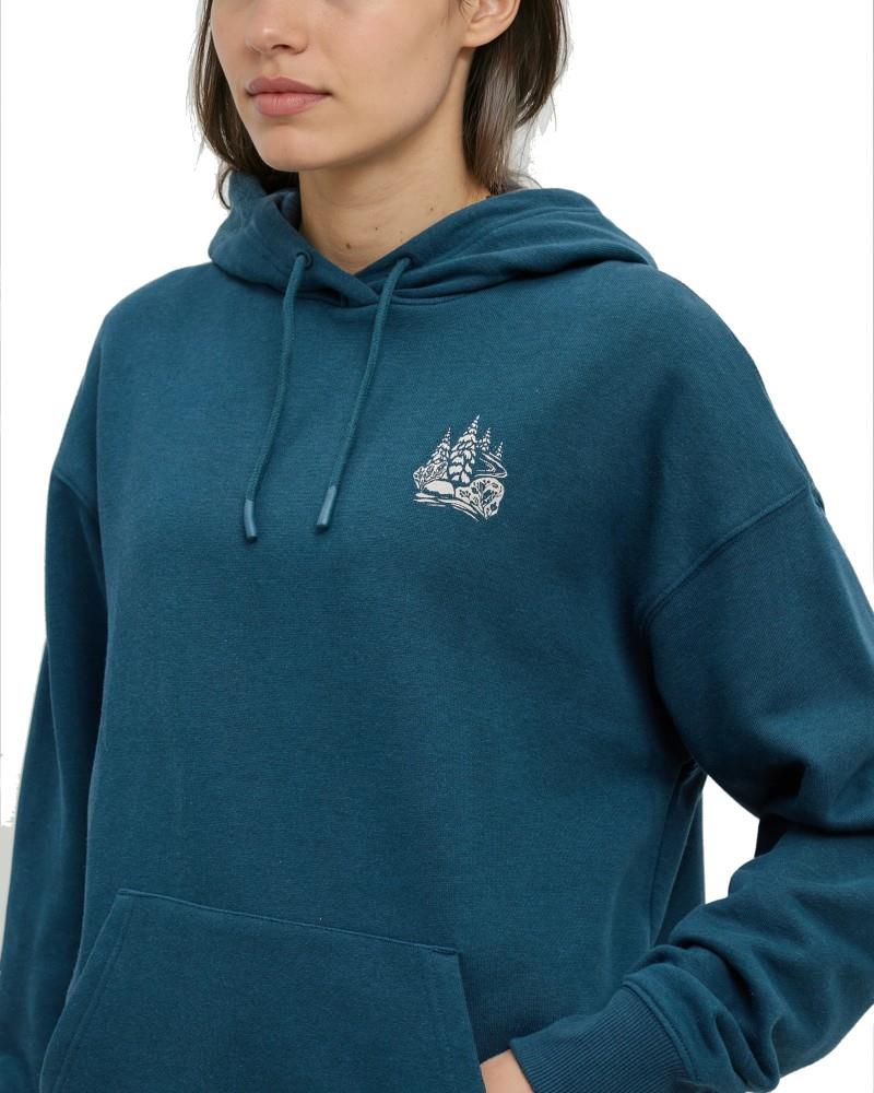 Winter Forest Relaxed Hoodie - Womens - pacific teal / pale oak 1