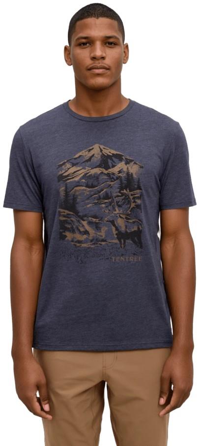 Winter Mountain Tops T-Shirt - Mens - midnight blue heather / cider 1