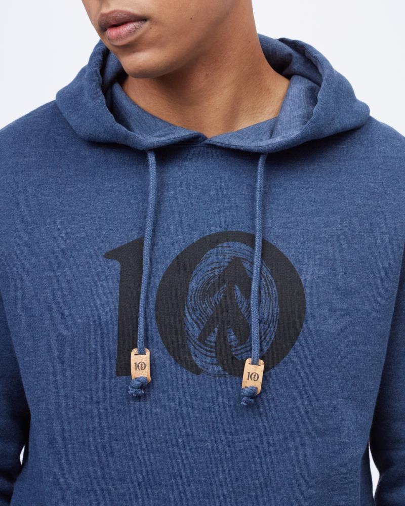 Woodgrain Ten Hoodie - Mens - Dress Blue Heather 3