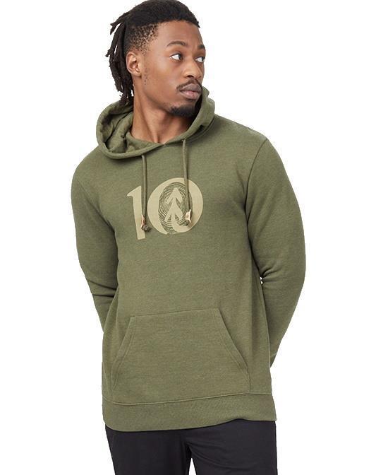 Woodgrain Ten Hoodie - Mens - Olive Night Green Heather 1