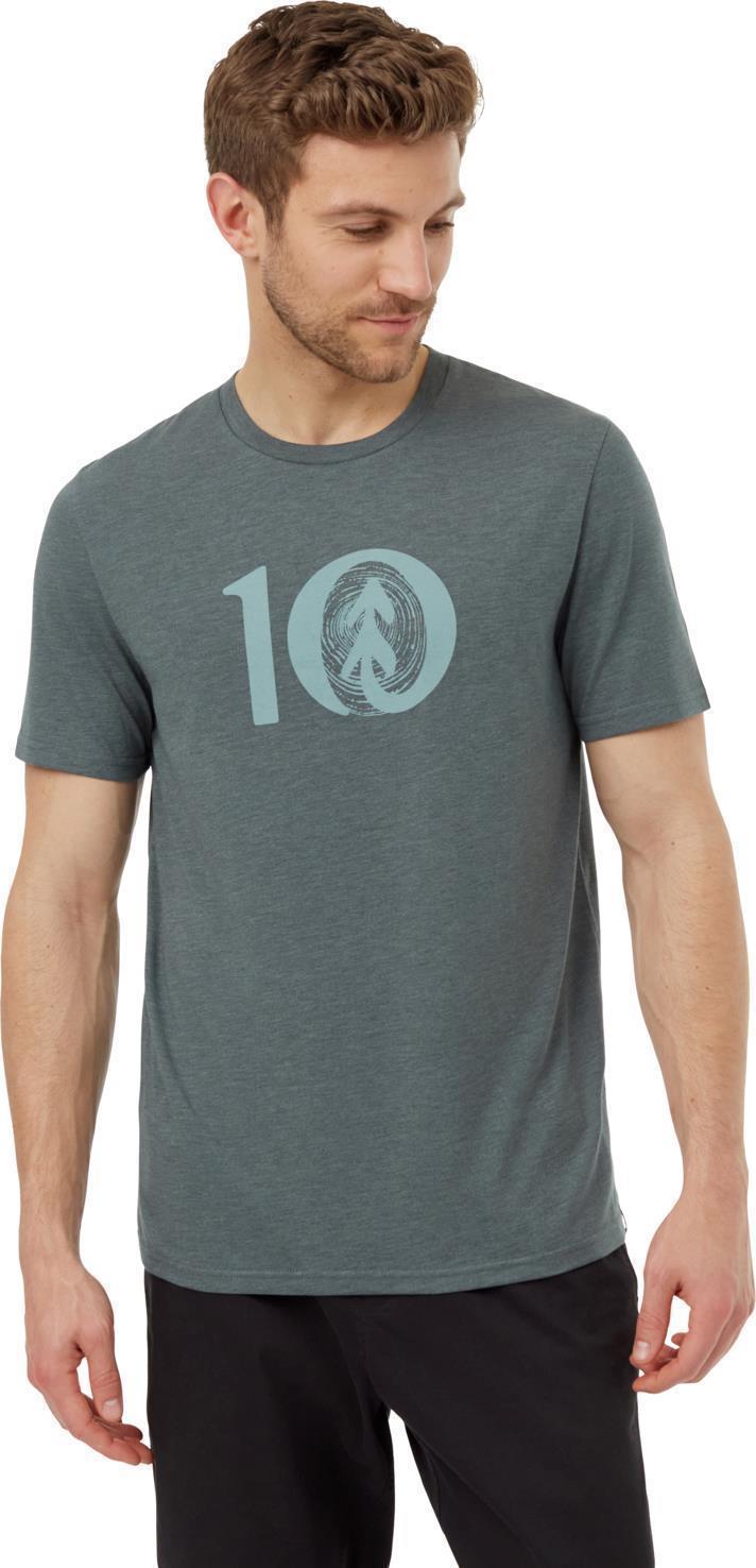 Woodgrain Ten T-Shirt - Mens - Light Urban Green Heather / Eucalyptus 1