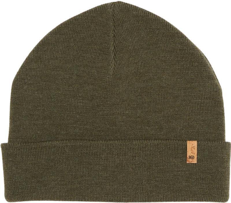 Wool Kurt Beanie - Black Olive Green Heather 1