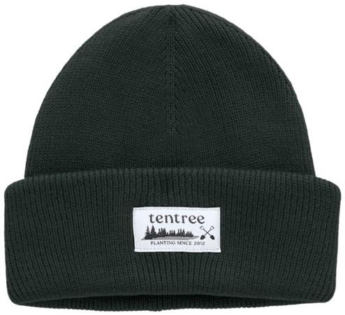 tentree Heritage Planter Alden Beanie - dark forest green / meteorite black 1