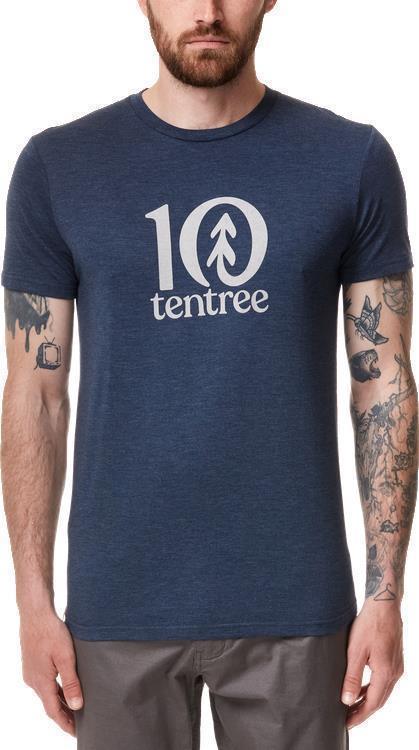 tentree Logo T-Shirt - Mens - dress blue heather 1
