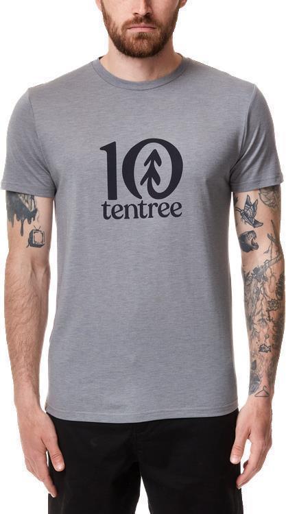 tentree Logo T-Shirt - Mens - grey heather 1
