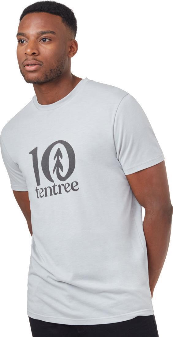 tentree Logo T-Shirt - Mens - hi rise grey heather 1