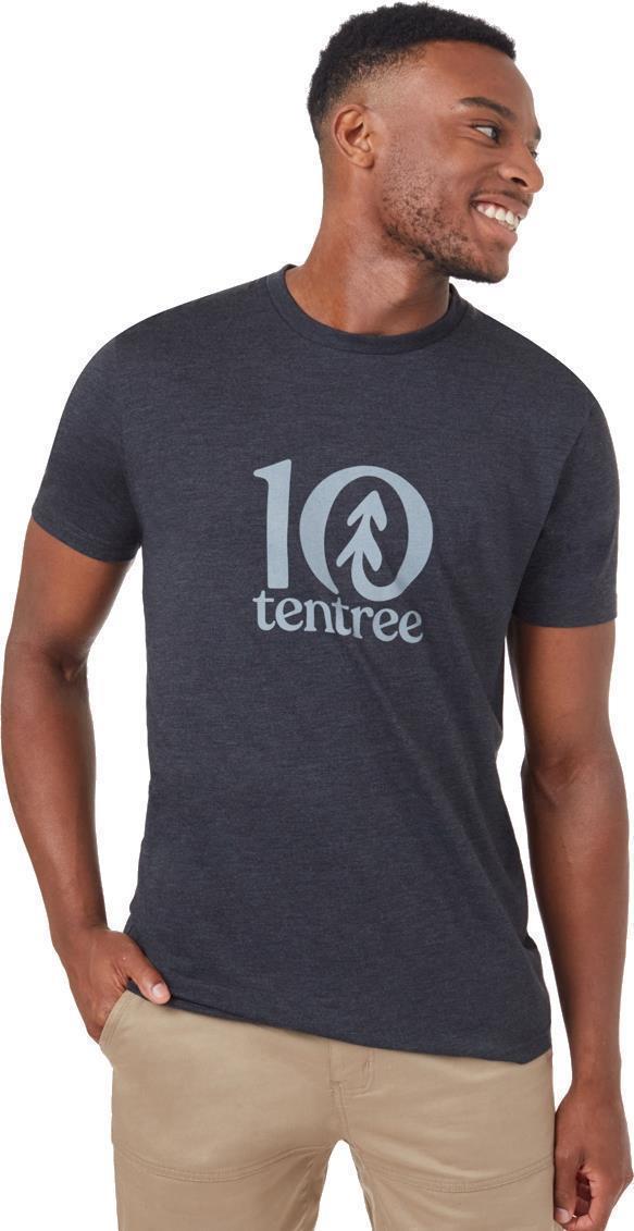 tentree Logo T-Shirt - Mens - meteorite black heather 1