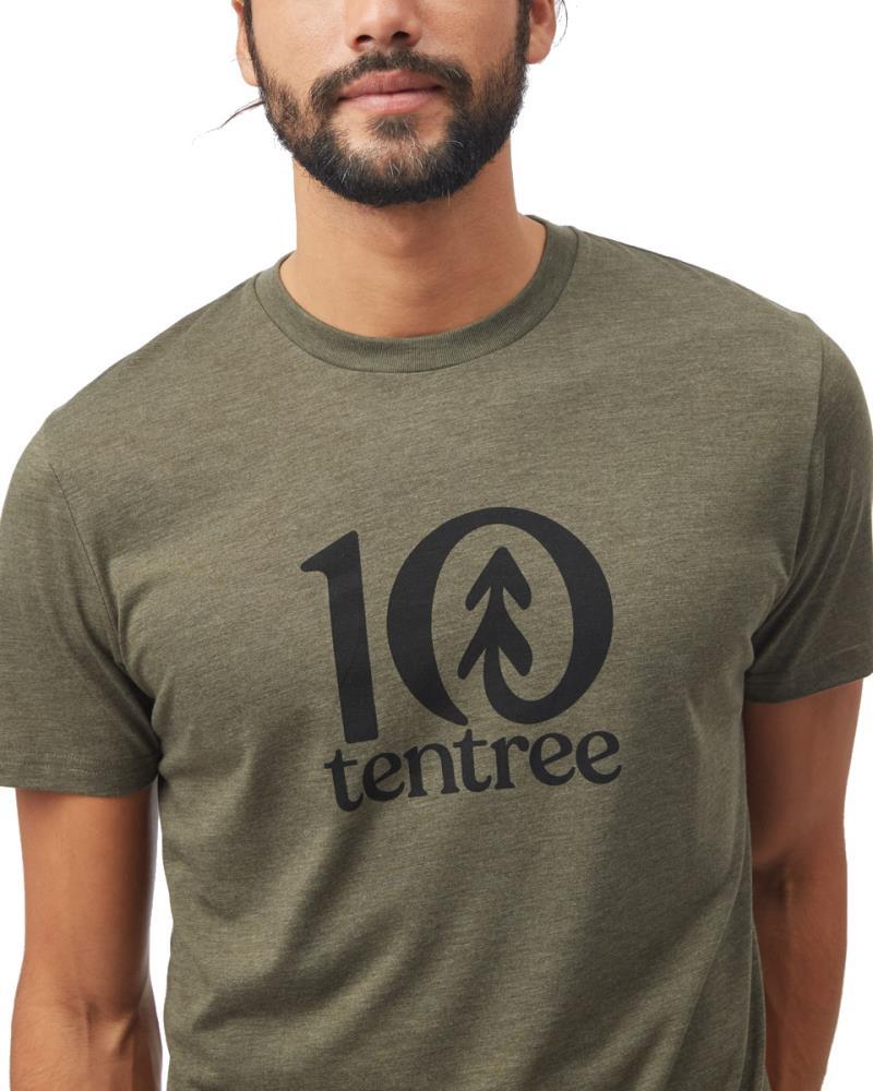 tentree Logo T-Shirt - Mens - olive night green heather 1