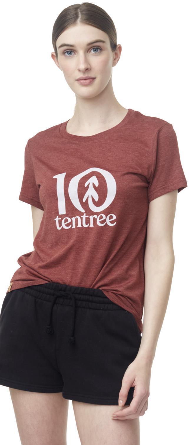 tentree Logo T-Shirt - Womens - henna red heather 1