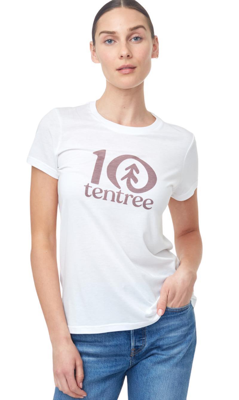 tentree Logo T-Shirt - Womens - white 1