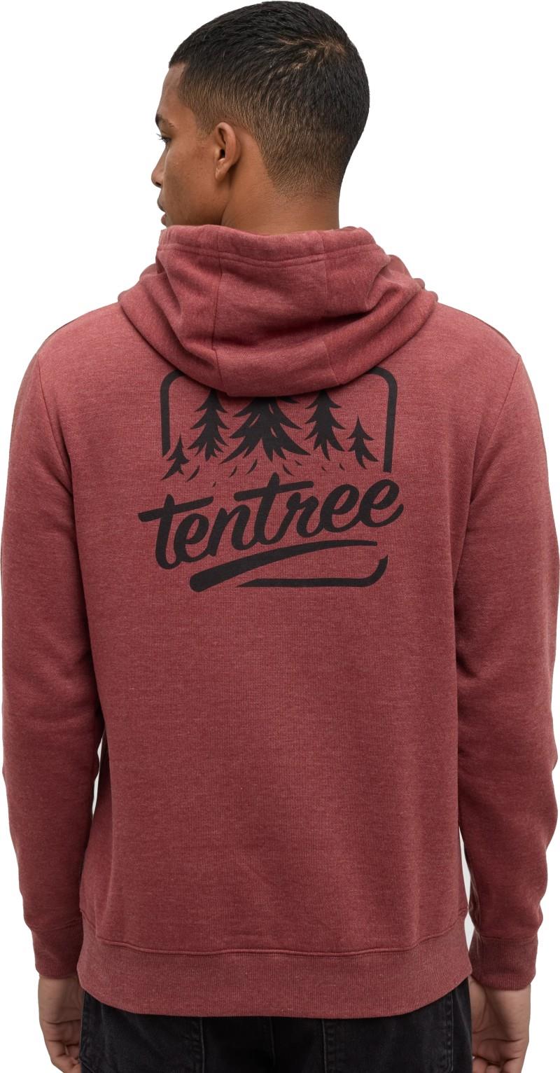 tentree Tree Hoodie - Mens - cottage red heather / charcoal black 1
