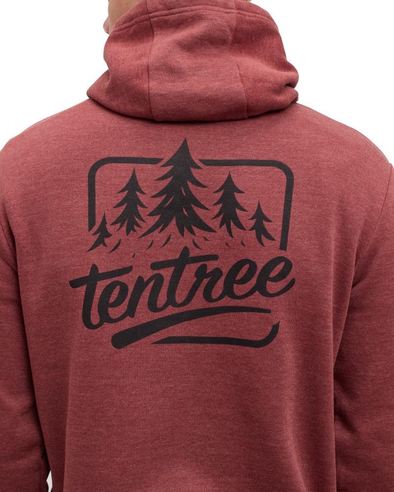 tentree Tree Hoodie - Mens - cottage red heather / charcoal black 1