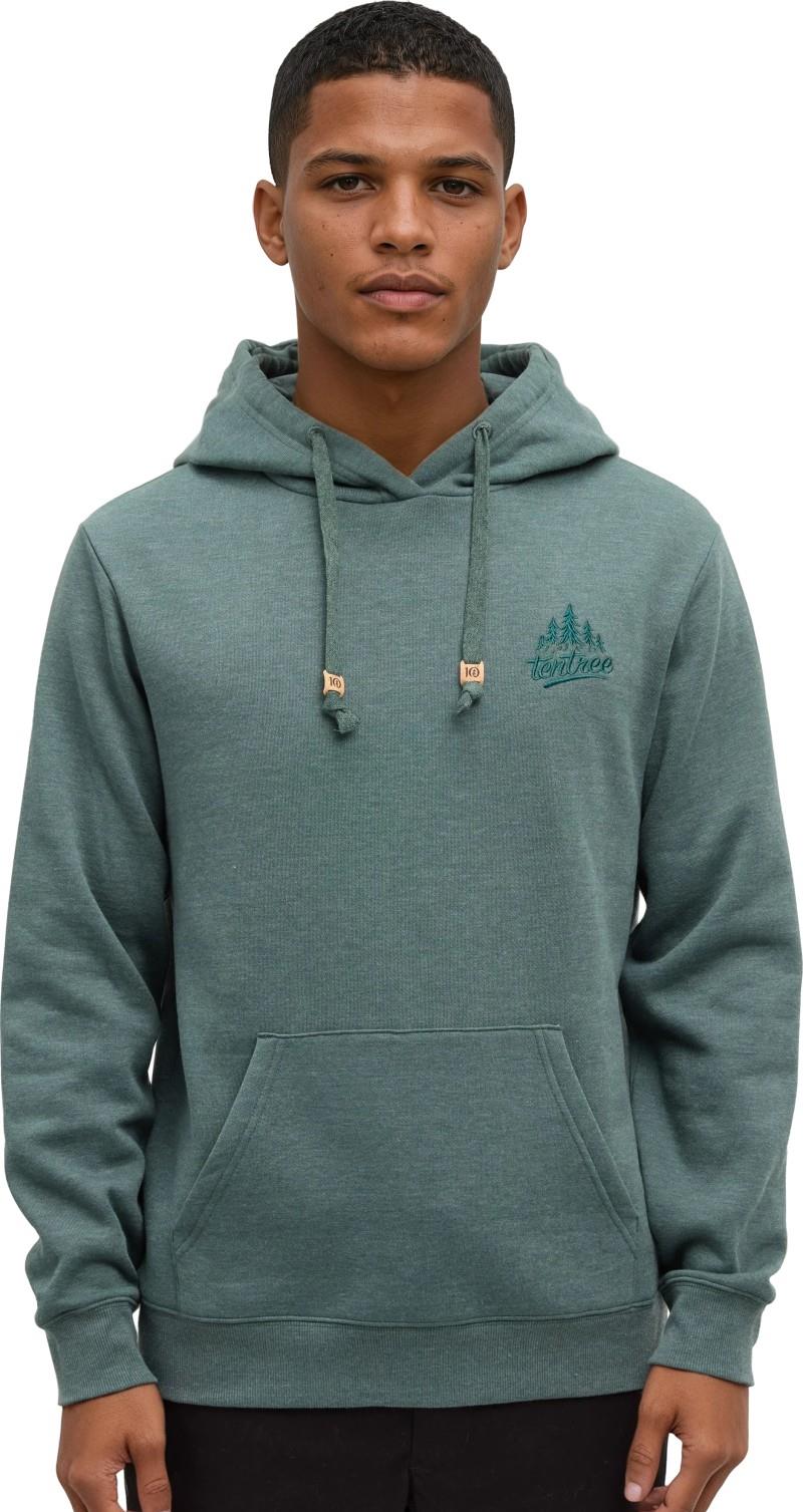 tentree Tree Hoodie - Mens - pine green heather / dark forest green 1