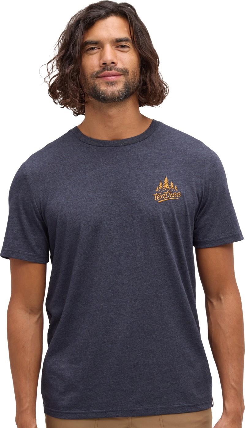 tentree Tree T-Shirt - Mens - midnight blue heather / cider 1