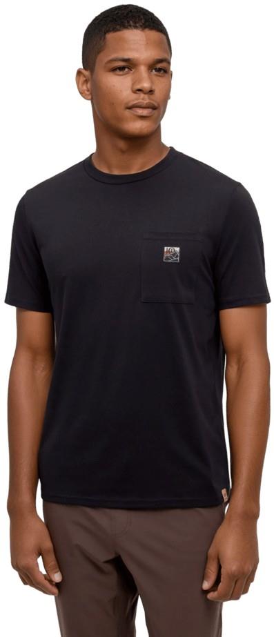 tentree Vintage Mountain Patch T-Shirt - Mens - meteorite black / mountain patch 1